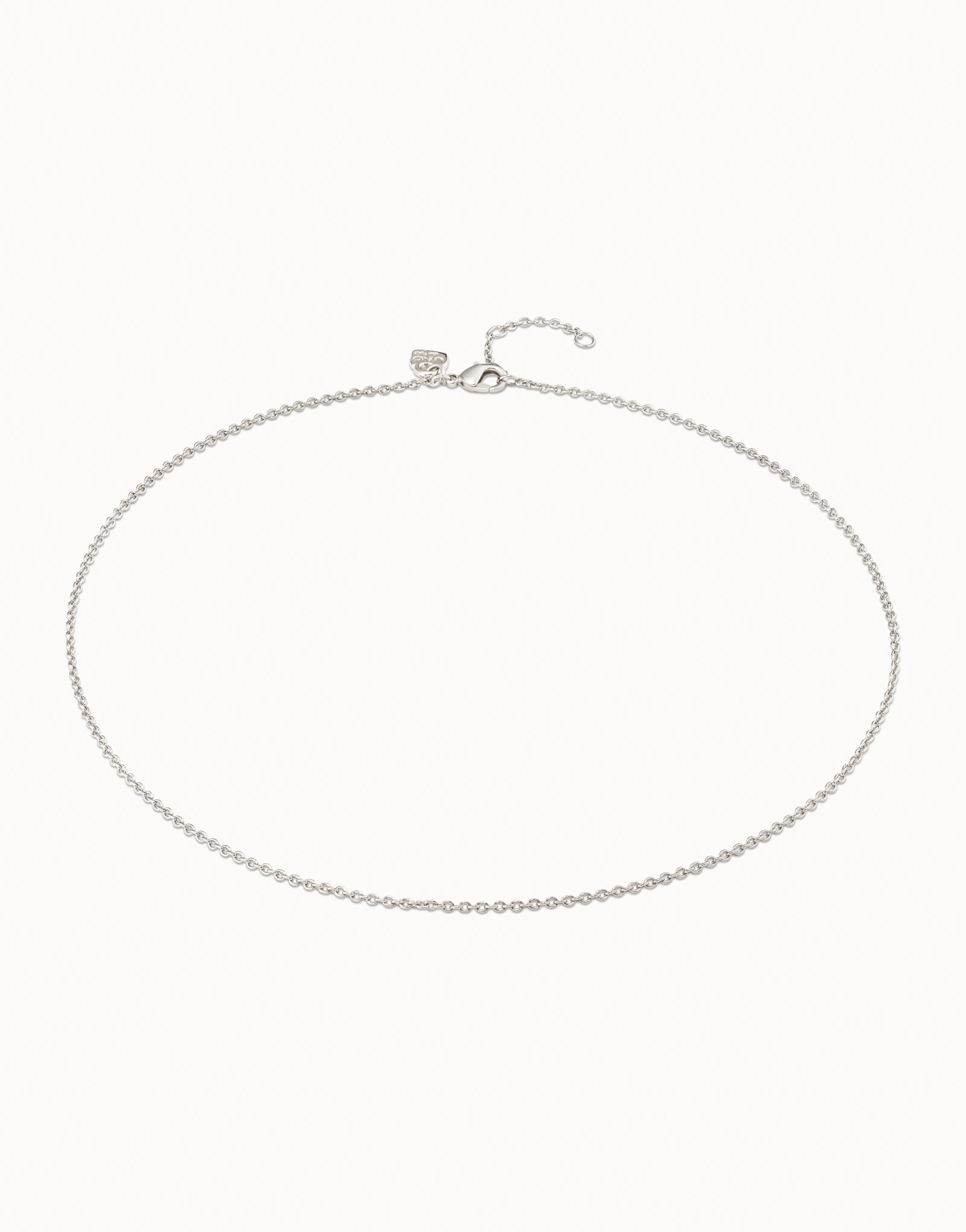 Short chain charm necklace, Silver, large thumbnail