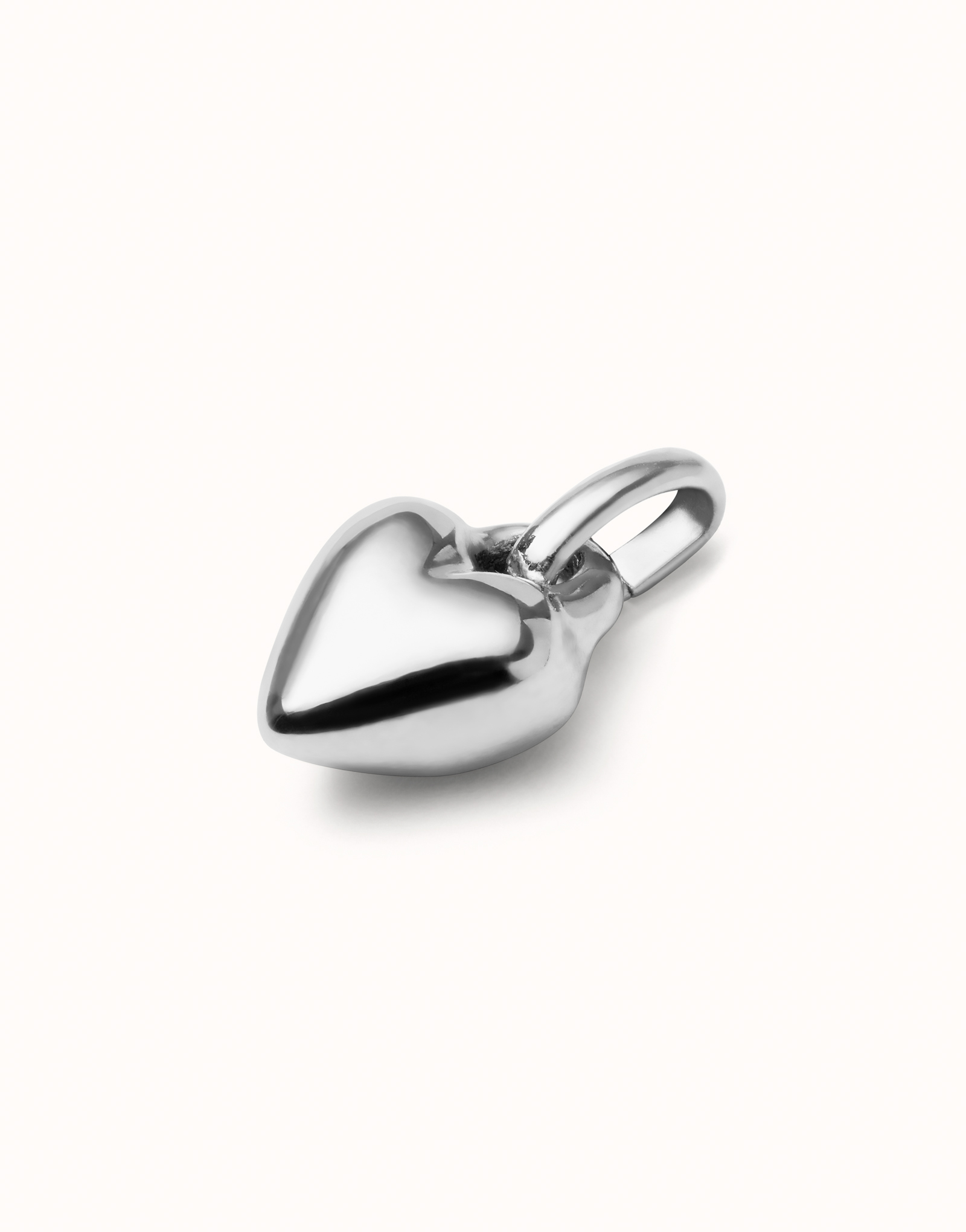 Heart-shaped charm, Silver, large thumbnail