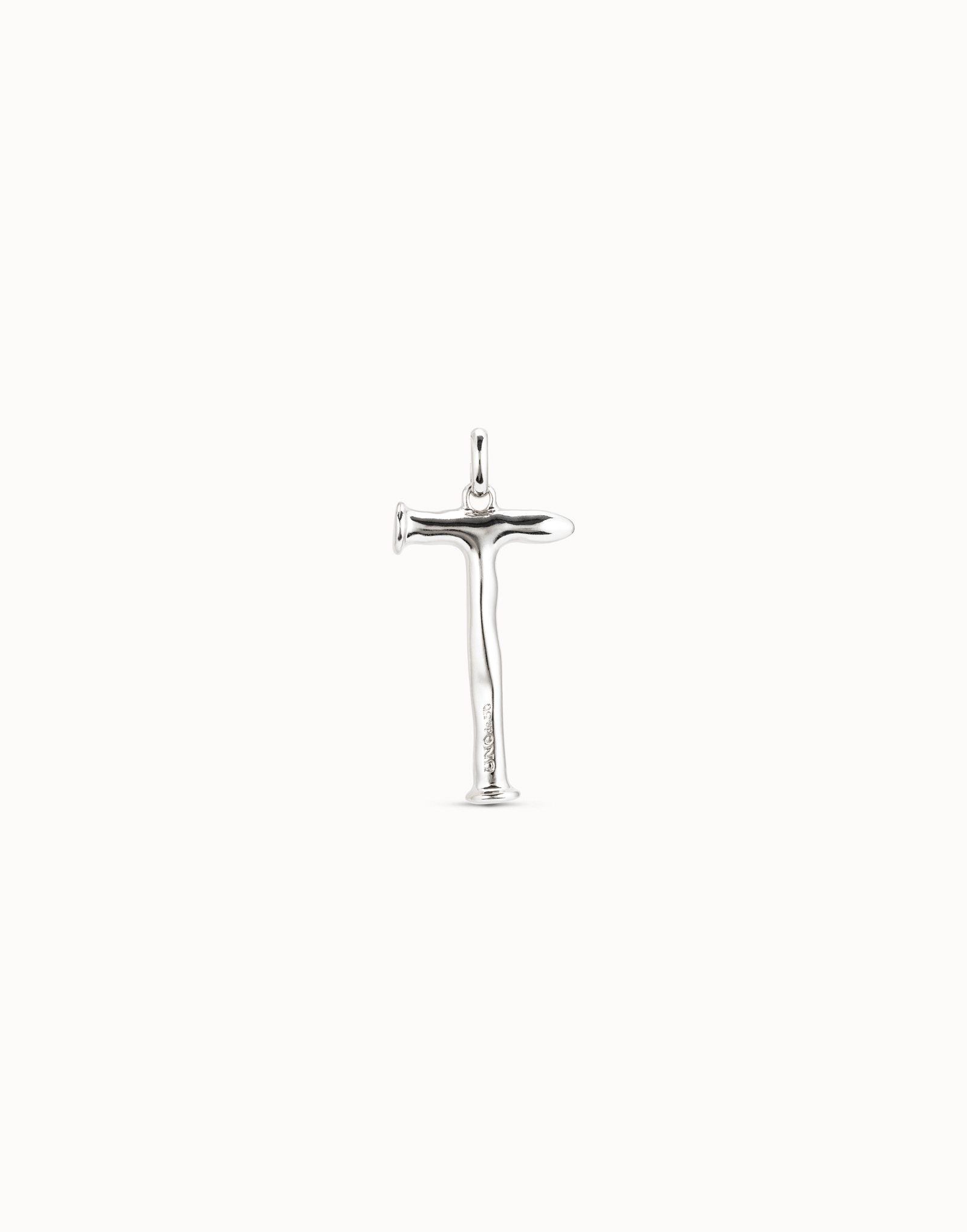 Large T initial charm, Silver, large thumbnail