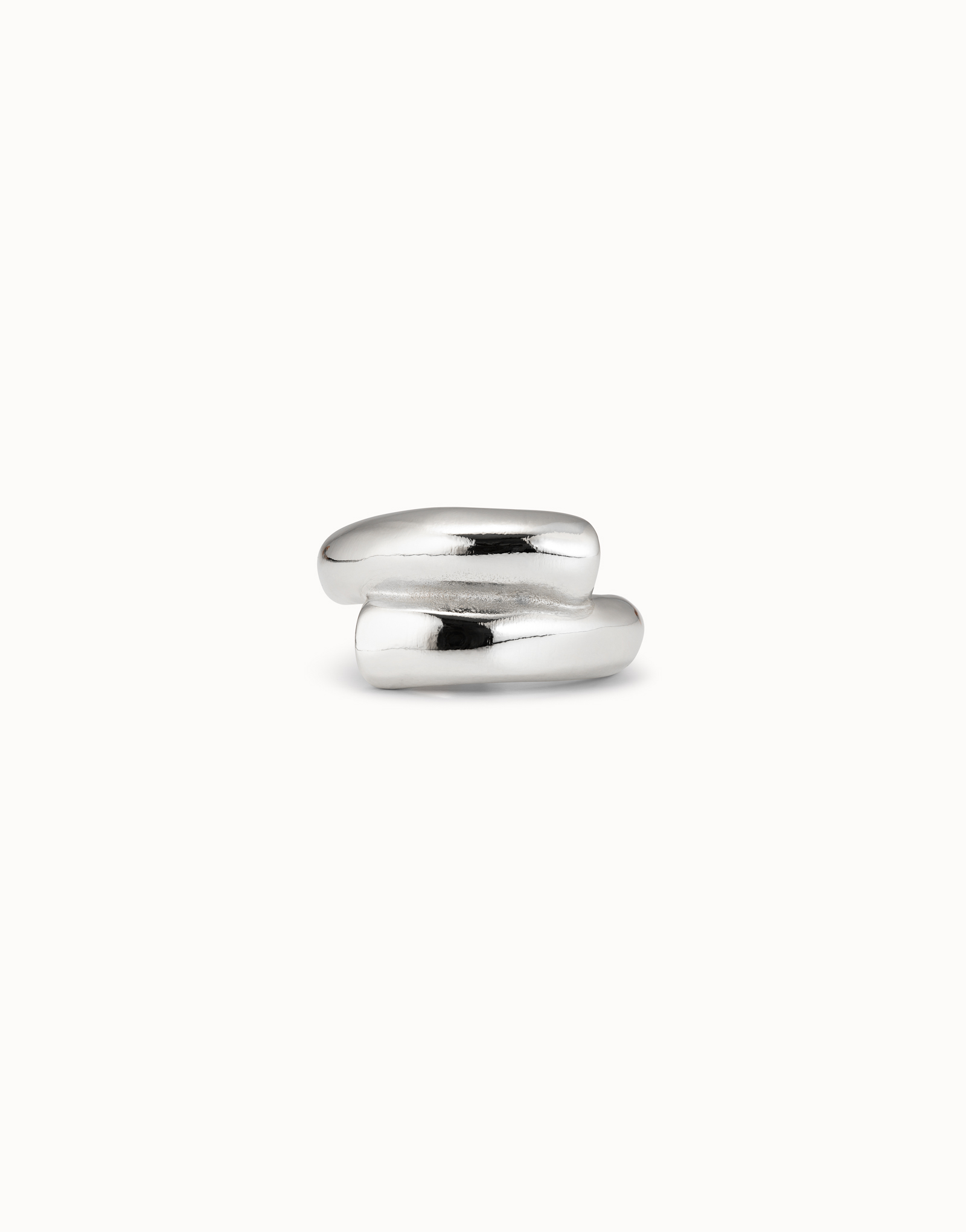 Tubular shaped ring, Silver, large thumbnail