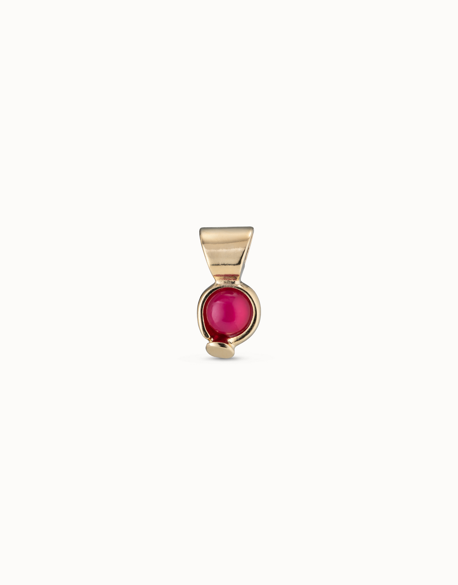 Charm with Agate stone, Golden, large thumbnail