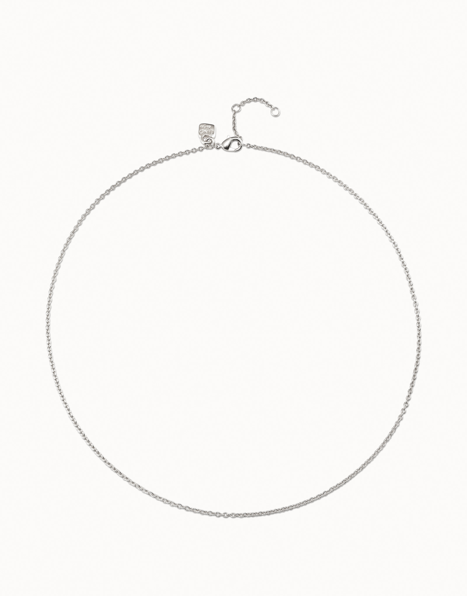 Short chain charm necklace, Silver, large thumbnail